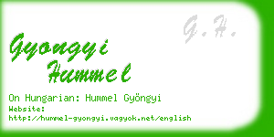 gyongyi hummel business card