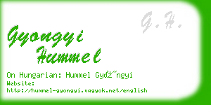 gyongyi hummel business card